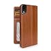 Twelve South Journal for iPhone XR | Luxury Leather Wallet Folio Case and Display Stand (Cognac)