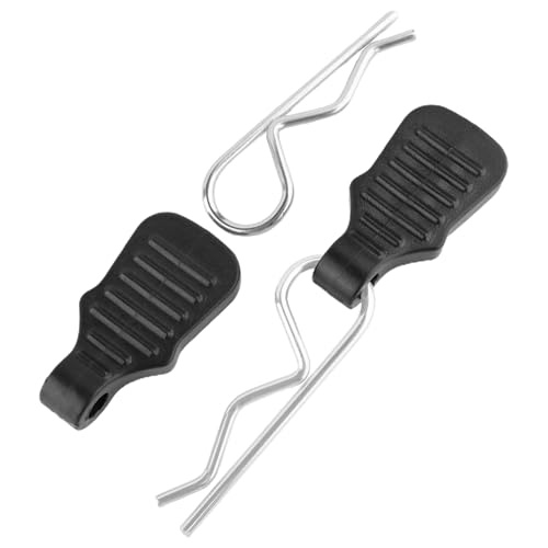 GDOOL 50 Pieces 1.4mm Universal RC Body Clips with Pull Tabs Car Clips RTR Clip Pins H165 Assembly Spare Parts for 1:8 1:10 1:12 Scale Redcat HPI Himoto HSP Exceed RC Car Parts Truck Buggy(Black)