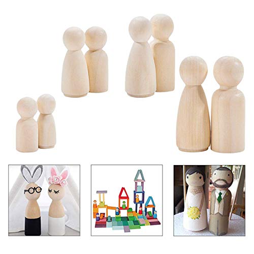 20 Pcs Bambola Piolo di Legno Peg Doll Legno