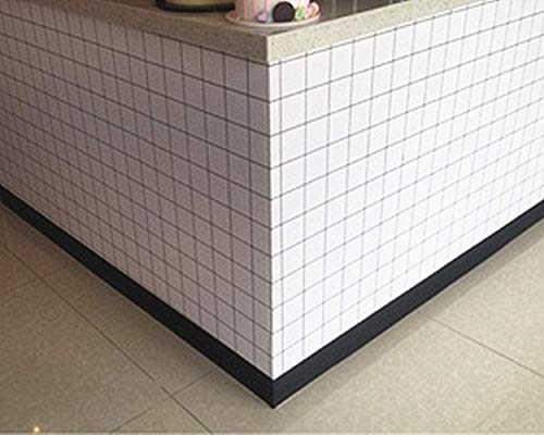 Yija Self Adhesive Black Frosted Wallpaper Border Stick Waterproof Wall Border Easy To Apply Kitchen Bathroom Tiles Sticker 4.2X393 Inch #TOP5