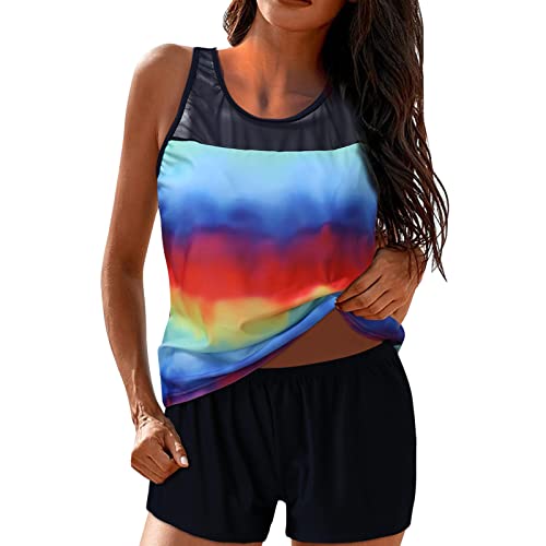 Maillot de bain tankini multicolore m idéal pour l'aquagym et les vacances à la plage