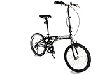 Columba 20' Compact Folding Bike 6 Speed (PR20S1_Black)