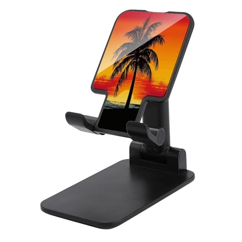Support de téléphone pliable motif palmier réglable et ultra stable pour table