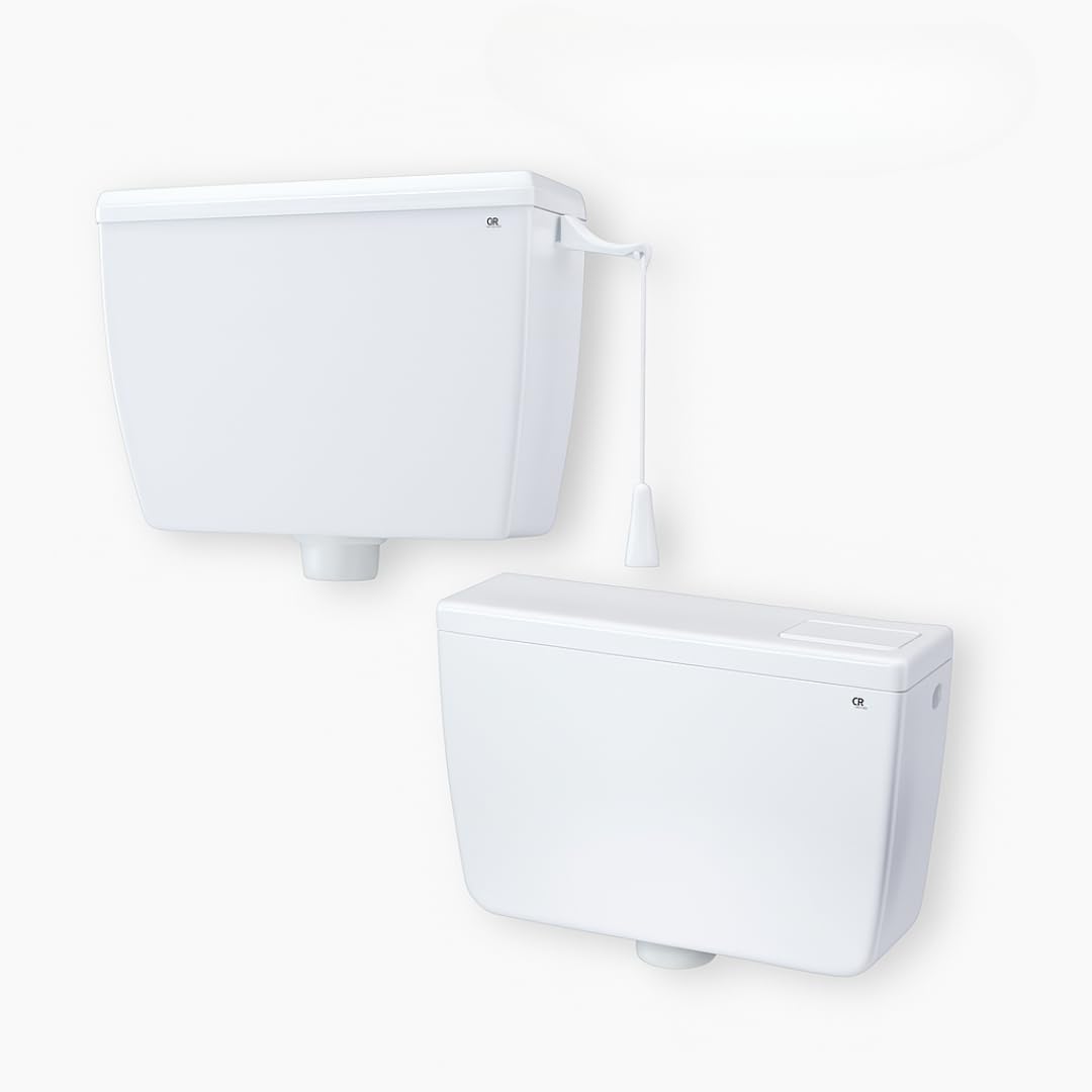 Cassetta WC Zaino Universale con Galleggiante e Accessori Completi 8 Litri– Disponibile in 2 Varianti: Con Tasto a Pulsante o Con Catenella Chiusa – Lemag (Tasto Start/Stop)