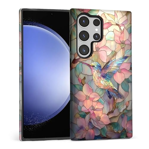 Coque Samsung Galaxy S24 Ultra antichoc jolie coque colibri rose