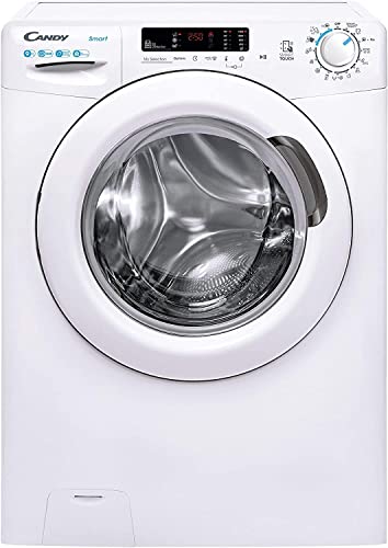 Candy Smart CS 1492DE-S, Lavadora 9 kg, 1400 rpm, 52 cm prof, 5 programas rápidos, NFC, Blanco