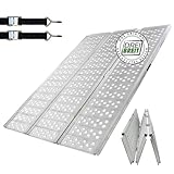 verladerampe klappbar EXTRA BREIT MIT HOHER TRAGKRAFT: Designgeschützte Rampe mit 114,5 cm breiter Lauffläche und bis 1020 kg Tragkraft für sicheres Verladen von Motorrädern, Quads, Kleinfahrzeugen