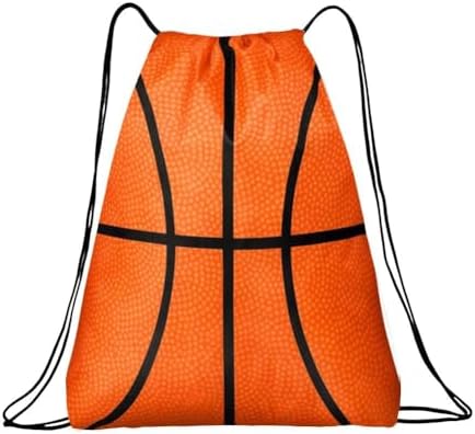 Basketball Party Favor Drawstring Bag Sports Snack Treat Bags for Storage Candy Goodie Bag Sports Gym String Backpack for Ball Game Day Supplies Polyester Cinch Sackpack Travel Bags 10 x 12 Inch image 5