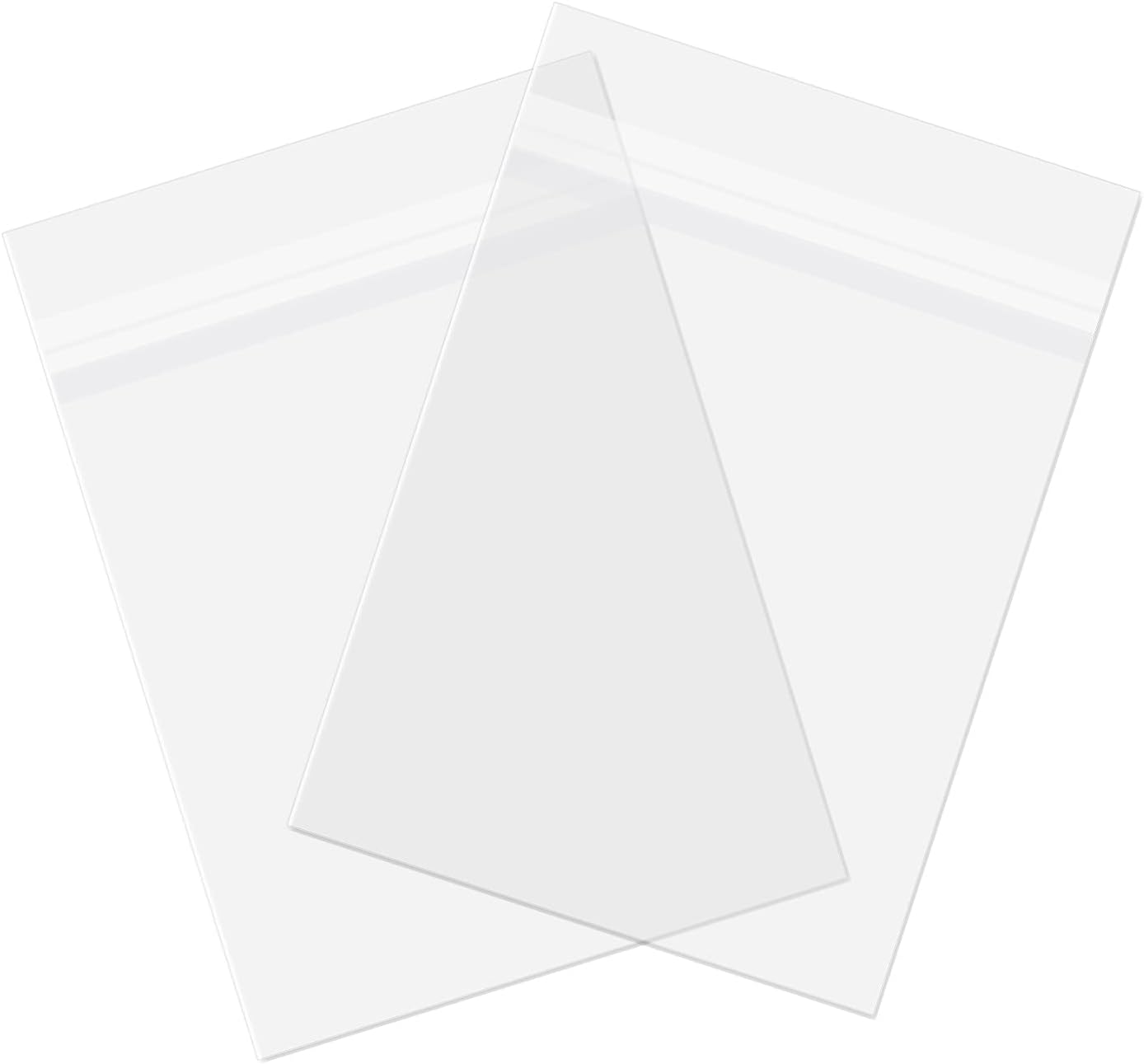 AUEAR Paquete de 100 fundas de plástico transparente de 8 x 10 pulgadas, sin ácidos, bolsas resellables de cristal de 1.6 mil para impresiones y