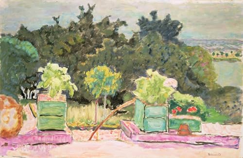 La terrasse à Vernonnet de Pierre Bonnard affiche toile pour éliminer la monotonie des murs