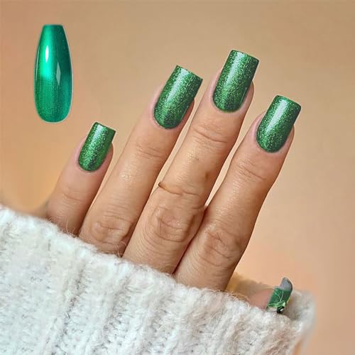 Metal Pearl Gel Nail Polish, Green Mermaid Shell Thread Glitter Holographic Soak Off UV LED Varnish, Shimmering Metallic Shining Sparkling Long Lasting, DIY Art Manicure at Home, Gift for Women - Image 6