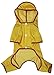 Petitebella Puppy Clothes Dog Dress Plain Color Novelty Raincoat (Small, Yellow)