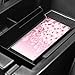 ADUQLZUX Leather Car Registration and Insurance Card Holder, Cute Car Accessories Vehicle Glove Box Car Organizer for Documents, Cards, License Cute Pink Floral