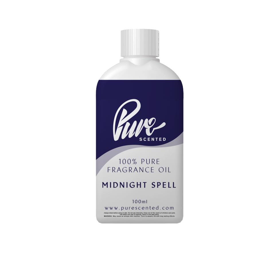 Midnight Spell Fragrance Oil - 100ml Suitable for Candles, Soaps, Slime, diffusers, Cosmetics, Wax Melts, Halloween