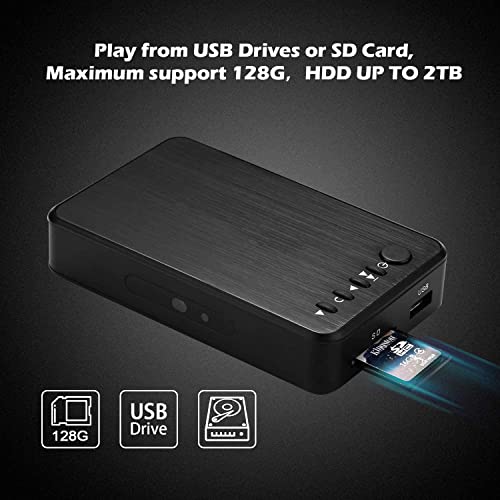 Multimediaspeler, 1080P, afspelen van USB-stick, SD-kaart met HD-HDMI/AV/VGA-uitgang voor RMVB/MKV/JPEG enz. met afstandsbediening - Image 7