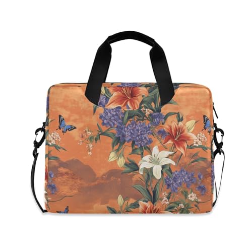 Maletín portátil para laptop 15.6" con diseño flores miniatura 1