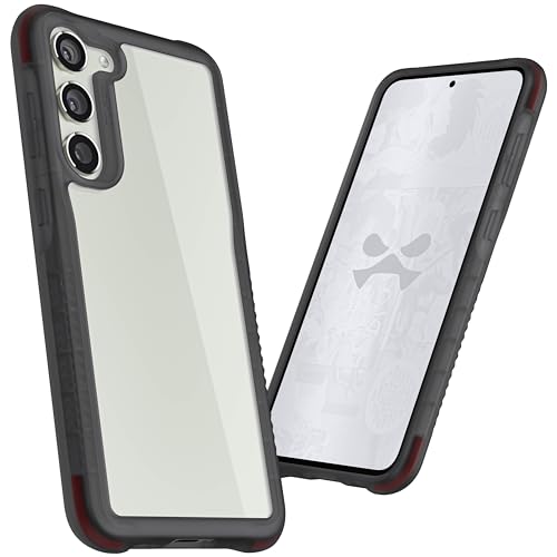 Image of Ghostek COVERT Shockproof Galaxy S23+ Clear Case Premium Protective Phone Cover Shock-Absorbent Armor Bumper Heavy Duty Protection Transparent Designed for 2023 Samsung Galaxy S23 Plus (6.6in) (Smoke)