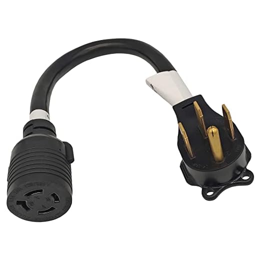 Fullsky FC-145L42 AC Adapter Cord NEMA 14-50P to NEMA L14-20R Male 14-50P Generator or RV Plug to Female L14-20R Generator Lock 4 Prong Receptacle Adapter Output Maximum 20Amp 125 or 250Volt