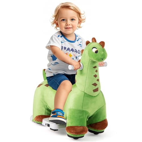 HONEY JOY 6V Dinosaur Ride on Toys, Battery Powered Motorized
