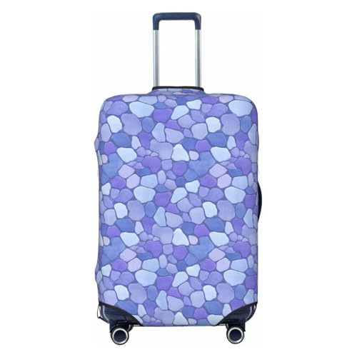 Simple Stone-Surface Texture Elastic Travel Luggage Covers Dustproof Scratch-Resistant Suitcase Protector Fit 22-24 Inch
