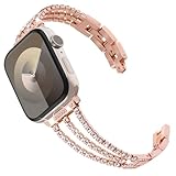 👌【Einfach zu installieren und Größe anzupassen】 Dieses Armband für apple watch kann einfach von Hand eingestellt werden, kommt mit Edelstahlösen an beiden Enden, die präzise und sicher an der Uhr- und Bandschnittstelle einrasten.
