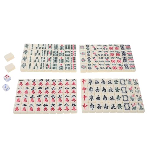 Kit de mahjong miniature chinois léger avec dés compacts pour loisirs en extérieur