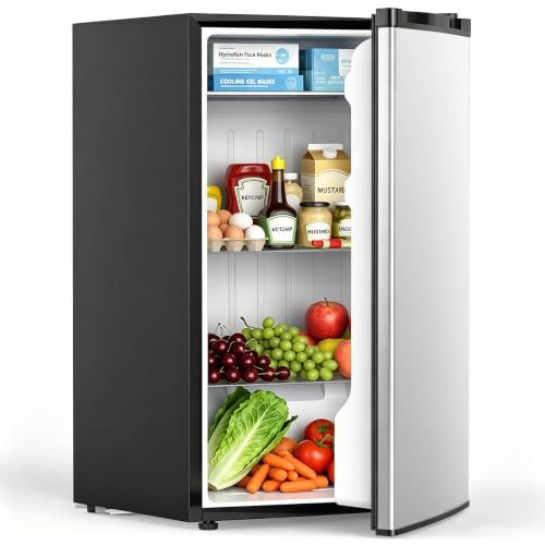 Image of COWSAR 3.1 Cu.ft Mini Dorm Fridge for Bedroom Apartment Office, Silver