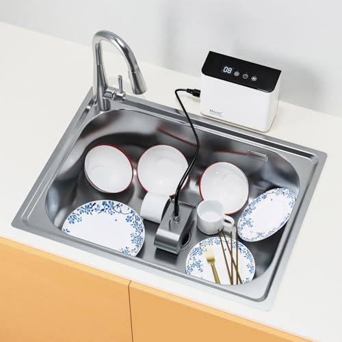 Lavavajillas ultrasónicos, pequeño hogar sin instalación, lavavajillas y platos multifuncionales, fácil de usar limpieza silenciosa, adecuado para cocinas pequeñas