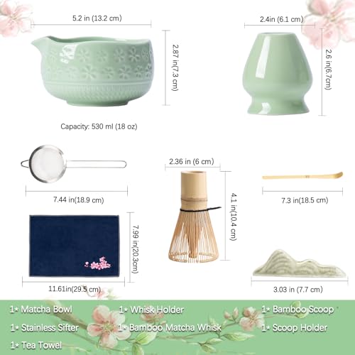 Image of Buucup Matcha Whisk Set, Ceramic Matcha Kit with Bowl & Bamboo Tools