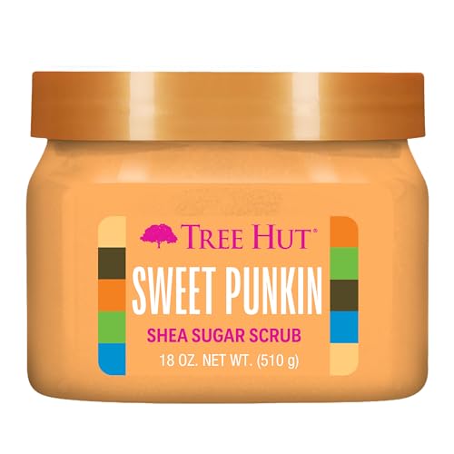 Tree Hut Shea Sugar Scrub Sweet Punkin | Exfoliating Body Scrub Removes Dead, Dry Skin for a Soft & Hydrated Feel | Nourishing Essential Body Care | 18 fl oz.