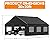 EASYHAWK 20' x 20' Outdoor 2 Car Carport Canopy, Portable Garage Shelter with Side-Opening Door, Roll-Up Windows, Galvanized Steel Frame and Four-Hole Base, Black