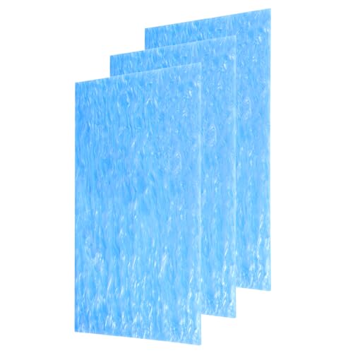 Image of MECCANIXITY 3 Pcs Glitter Pearl Acrylic Sheet,12 inch x 8 inch x 1 /8 inch Pearlescent Cast Pmma Plastic Sheets Extruded Translucent Blanks for DIY Art Crafting Laser Cutting & Engraving,Blue