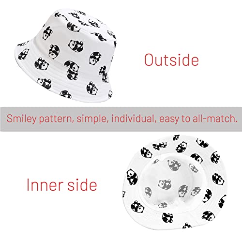 Image of Cotton Bucket Hat for Women Men Summer Travel Sun Beach Bucket Cap, Unisex Outdoor Fisherman Hat