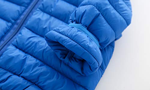 Cecorc Winter Coats For Kids With Hoods (Padded) Light Puffer Jacket For Baby Boys Girls, Infants, Toddlers (6-12 Months，Blue) #TOP3