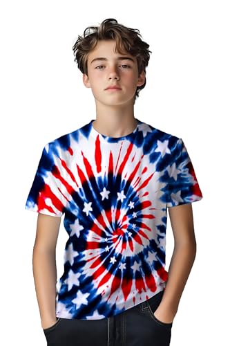 Image of Kids Tie Dye Shirt for Boys Girls Children Tie-Dye Hippes Tshirt Short Sleeve Tee Shirt for Todder