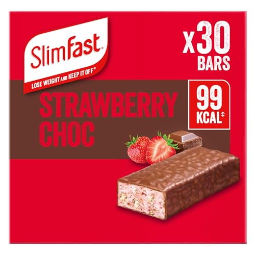 SlimFast Snack Bar Strawberry Chocolate Flavour 99 Kcal 30 x 25g Bars