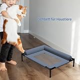 WJnflQN Hundebett, erhöhte Hundebete - Hundehammockelbett mit Kissen und atmungsaktivem Netz - Abnehmbare waschbare Haustiermöbel für Cat Camping Traving Training Home Lawn Ground