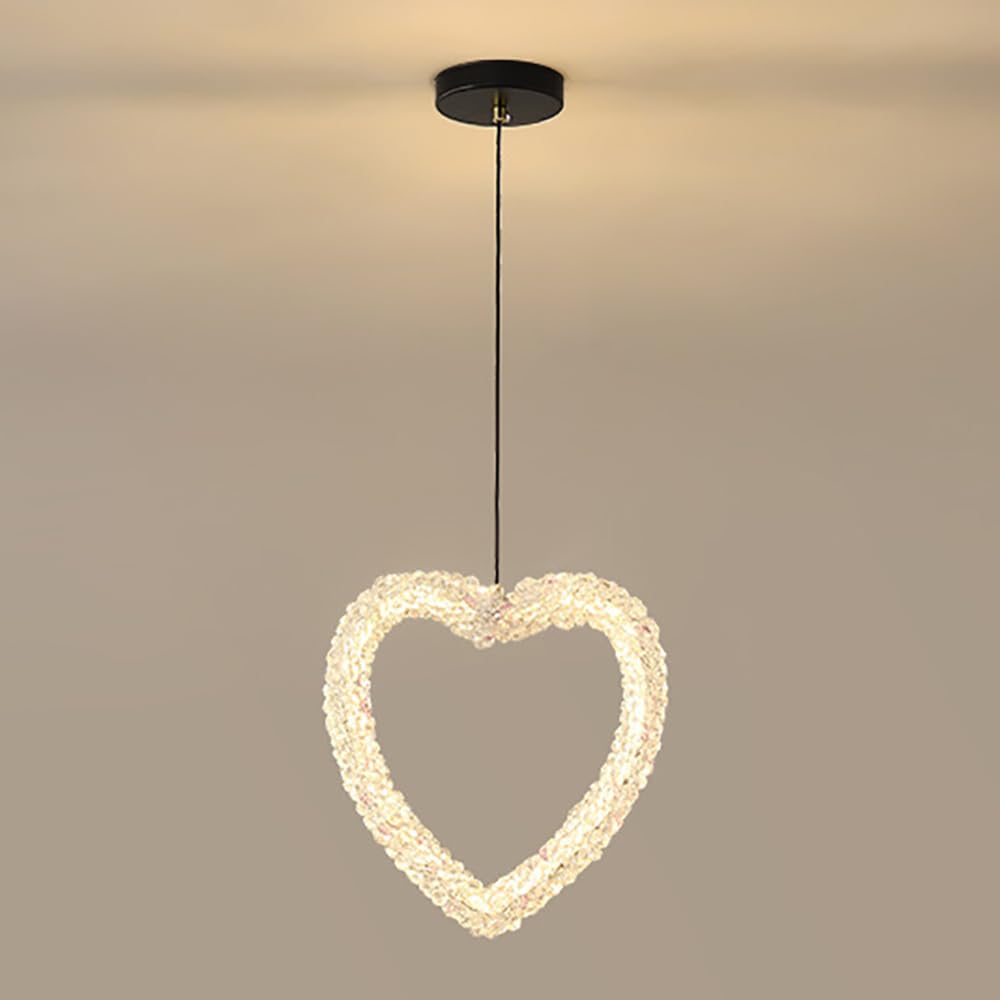 Lustre en cristal LED encastré plafonnier suspendu moderne mini anneau
