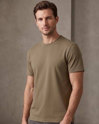 Image of NOBERO 100% Cotton T Shirts for Men Stylish | Regular Fit | Solid T Shirts for Men 180 GSM Combed Cotton | Round Neck Half Sleeve