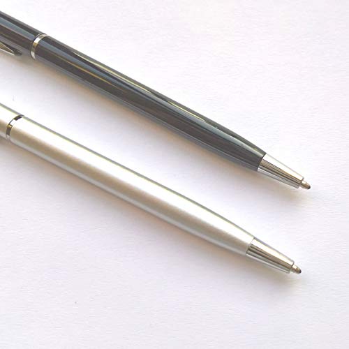 2Pack Universal 2 In 1 Touch Stylus Pen For Android Device Mobile Phone Cell Smart Phone Tablet Ipad Iphone (Black & Silver) #TOP4