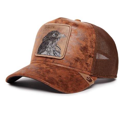 Image of Goorin Storm Crow Trucker Hat, Brown, Unisex, One Size