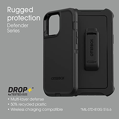 OTTERBOX DEFENDER SERIES SCREENLESS EDITION Case for iPhone 13 Pro Max & iPhone 12 Pro Max - BLACK - Image 6