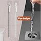 DIFLAX 4 Stück Abflussreiniger Bürste Flexible Abflussbürste Reinigungsbürsten für Abwasserkanäle Abflussreiniger Sticks Abflussreiniger Haare für Kanalisation Küche Waschbecken Badewanne (45cm+60cm)