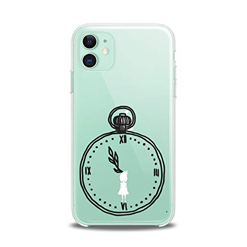 Lex Altern Case Compatible With Iphone 14 13 Pro Max 12 Mini 11 Xs Xr 8 X 7+ 6 Se 5 Clock Cartoon Wonderland Clock Slim Fit Pattern Soft Lightweight Cover Abstracts Smooth Print Design Clear Girly #TOP7