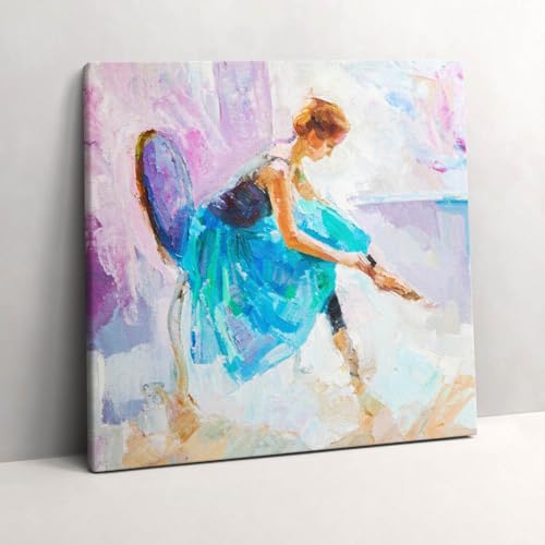 Image sur toile 60x60cm de ballerine, art mural raffiné pour votre intérieur