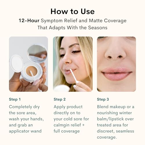 Coverology Cold Sore Treatment & Cold Sore Concealer - The Best Full Coverage Cold Sore Cover Up Makeup to Help Disguise and Soothe - Medium
