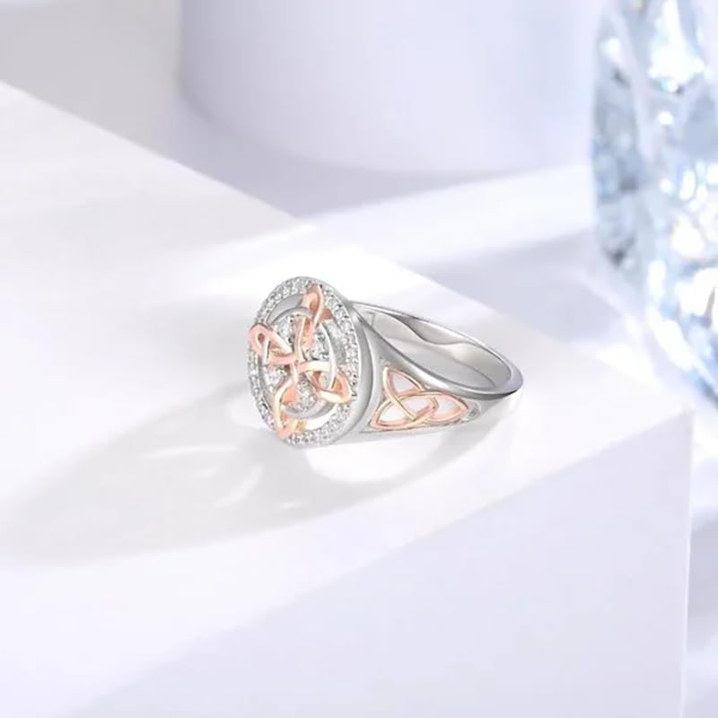Witches Protection Knot Ring For Women, Protect Your Loved Ones Witch’s Return-Knot Band Cubic Zirconia Rings Gift Jewelry - Image 6