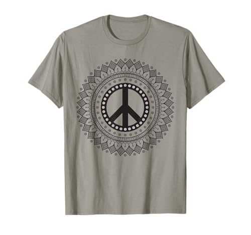 Peace Sign Love Mandala Camisa 60s 70s Tie Dye Hippie Disfraz Camiseta