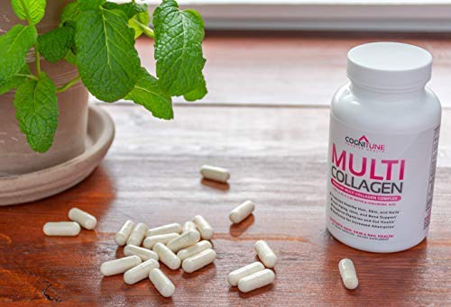 Multi Collagen Pills With Hyaluronic Acid And Vitamin C, Biotin - Type I, Ii, Iii, V, X Hydrolyzed Collagen Protein; Healthy Hair, Skin, Nails, Joints -120- Collagen Peptides Capsules For Women & Men #TOP7