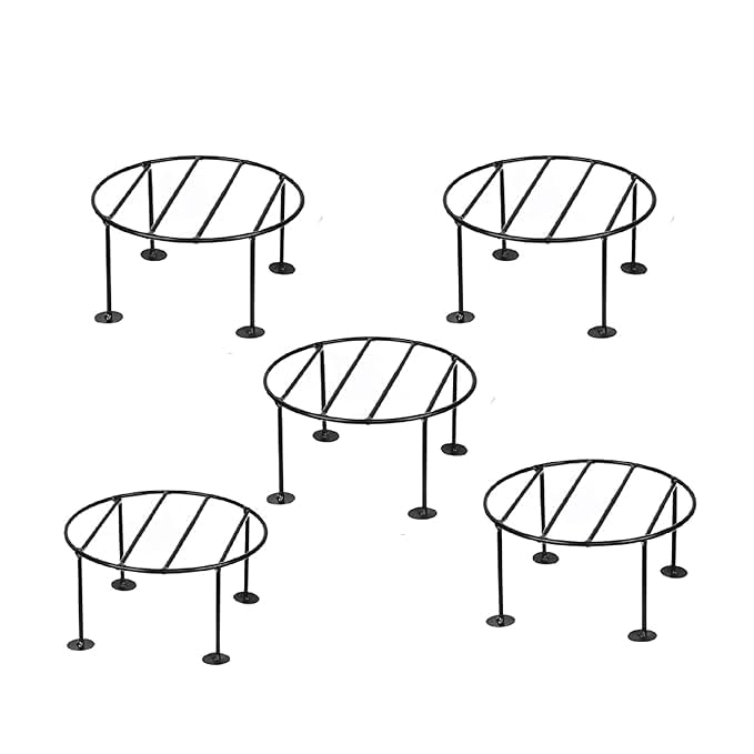 JN CRAFT Metal Round Flower Pot Plant Stand for Indoor/Outdoor Balcony, Terrace Plant Container Set (Pack of 5, Metal) (B0CYH5DM79) Amazon Price History, Amazon Price Tracker